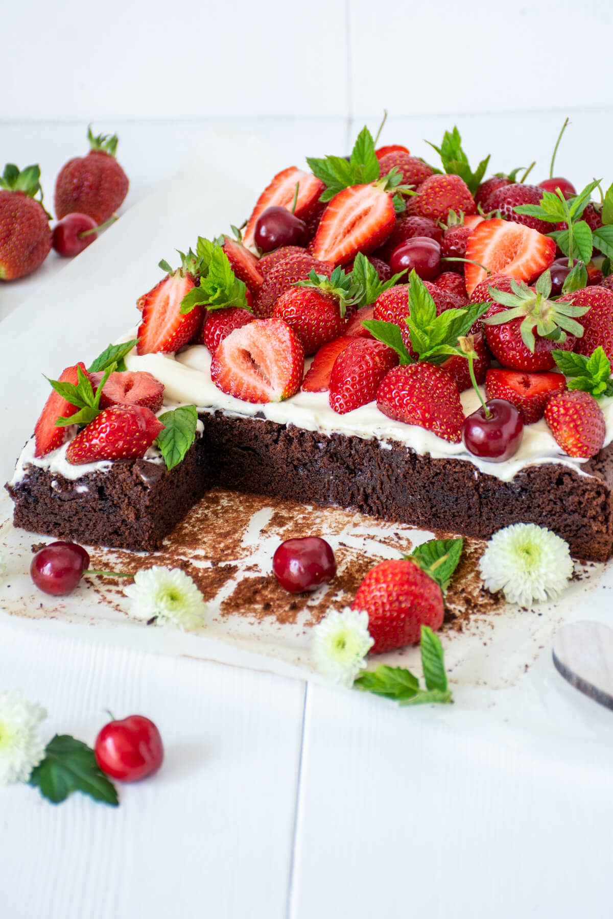Erdbeer Schokokuchen Brownie-6 - Baking Barbarine